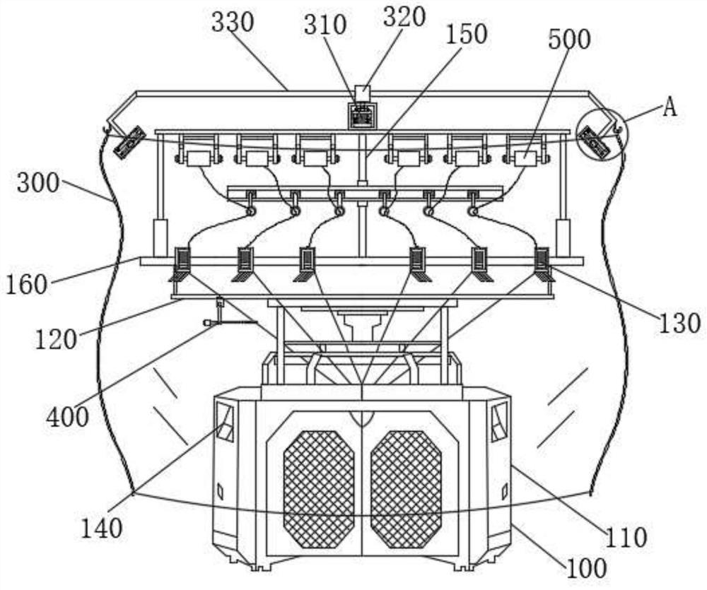 Guide mechanism for jacquard knitting machine