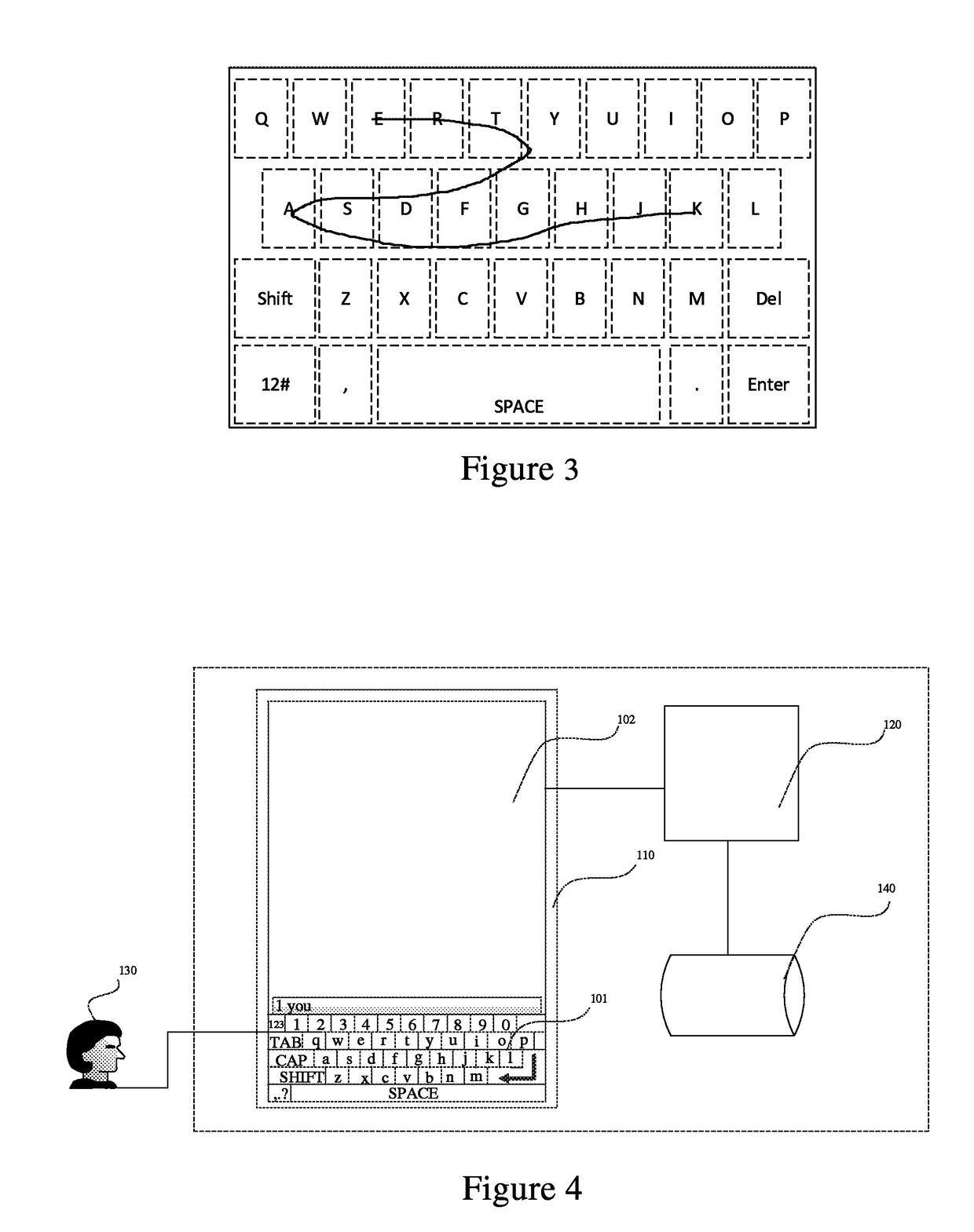 System and method for text input by a continuous sliding operation