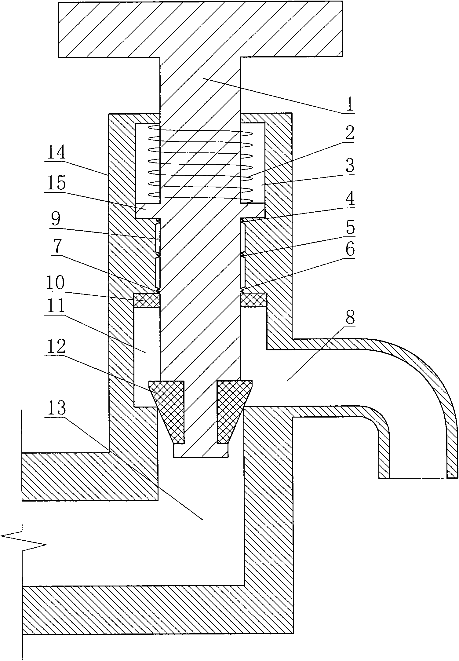 Running water valve with water-saving function