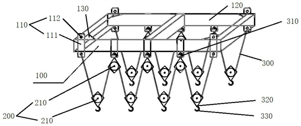 Hoisting system and method for prefabricated laminated slab