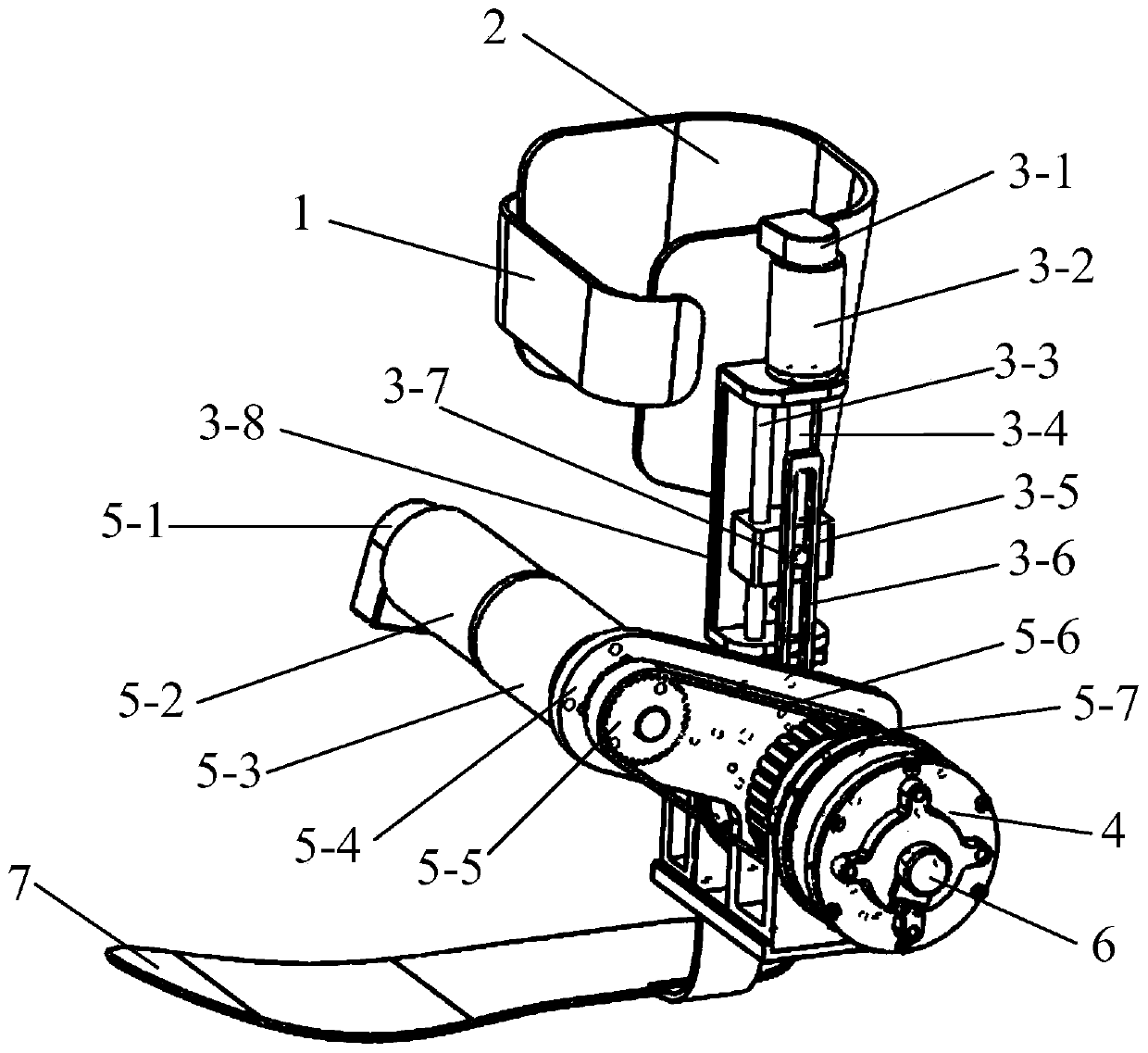 Variable-rigidity ankle rehabilitation orthosis and motion control method thereof