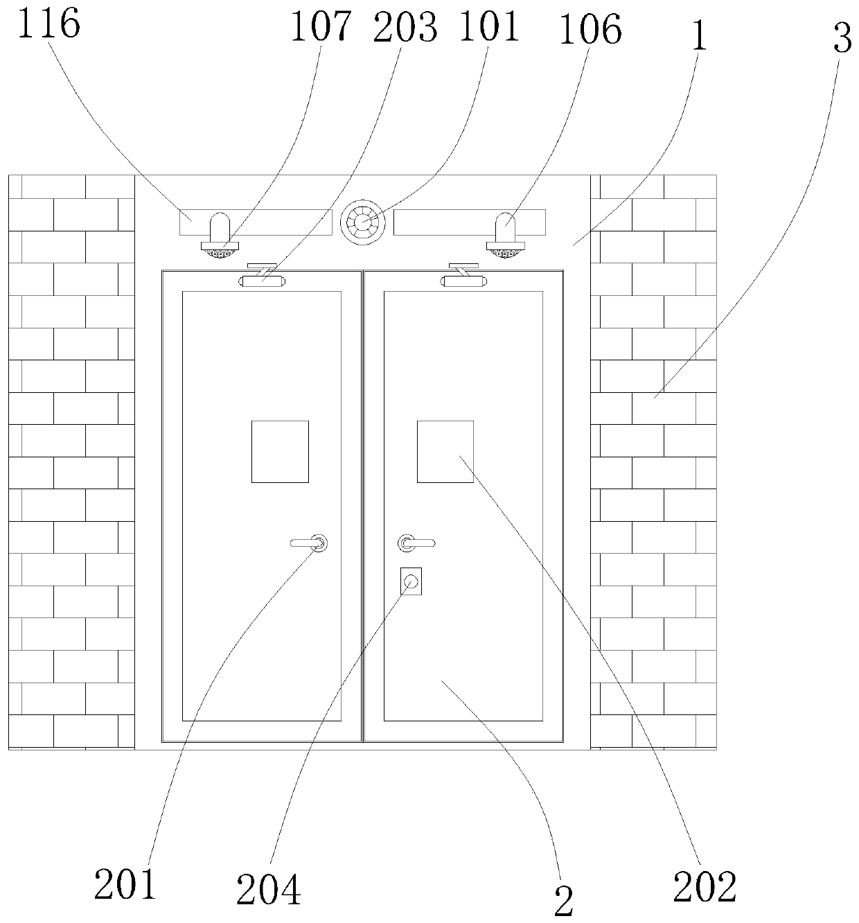 Fireproof door for building automation