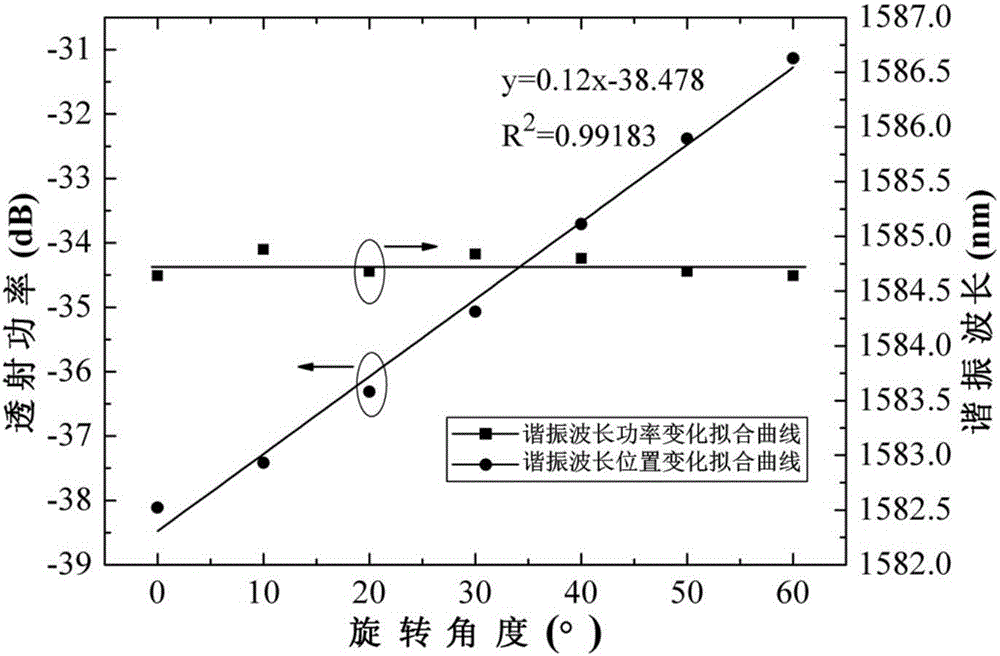 Fiber torsion sensor with high sensitivity and without temperature cross interference