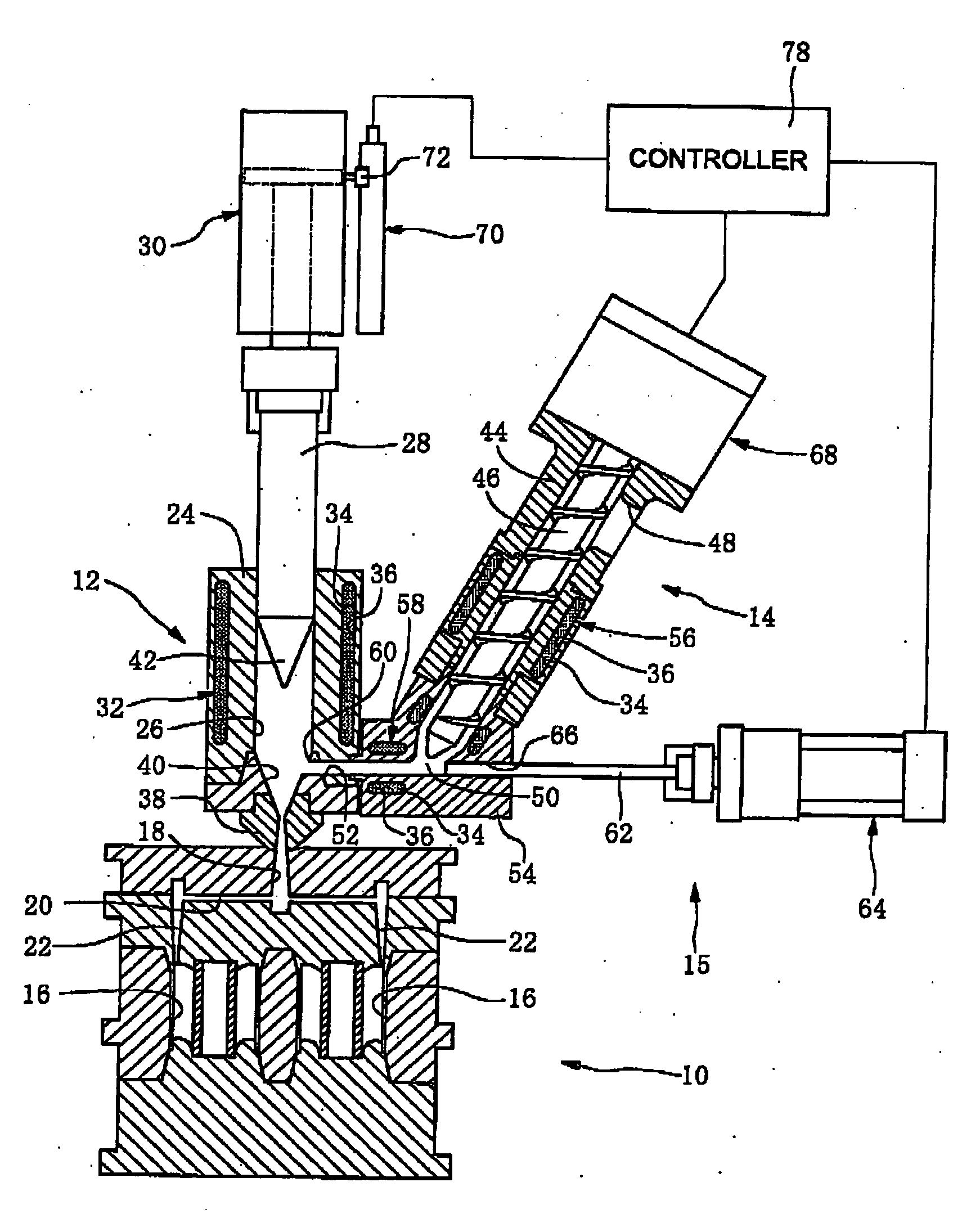 Rubber injection molding device and rubber product manufacturing method