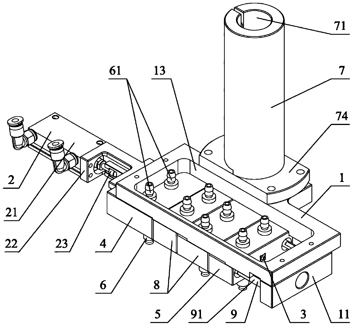 Variable-interval suction head assembly