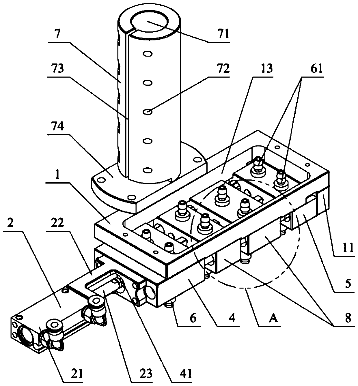 Variable-interval suction head assembly