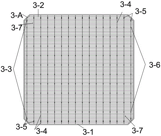 Multi-main grid double-sided solar battery assembly