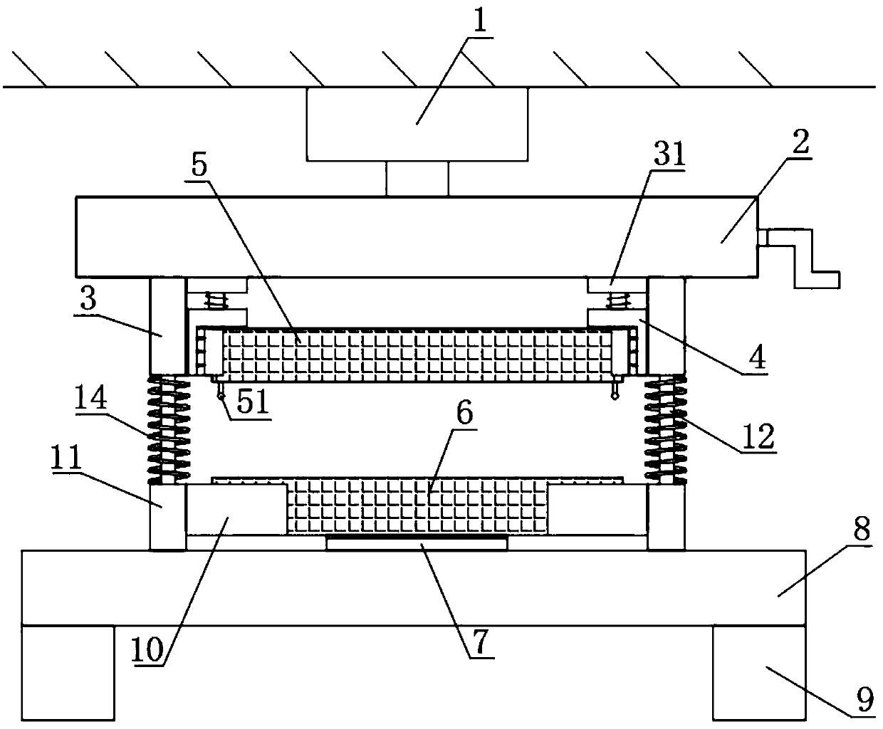 Press fitting device for instrument