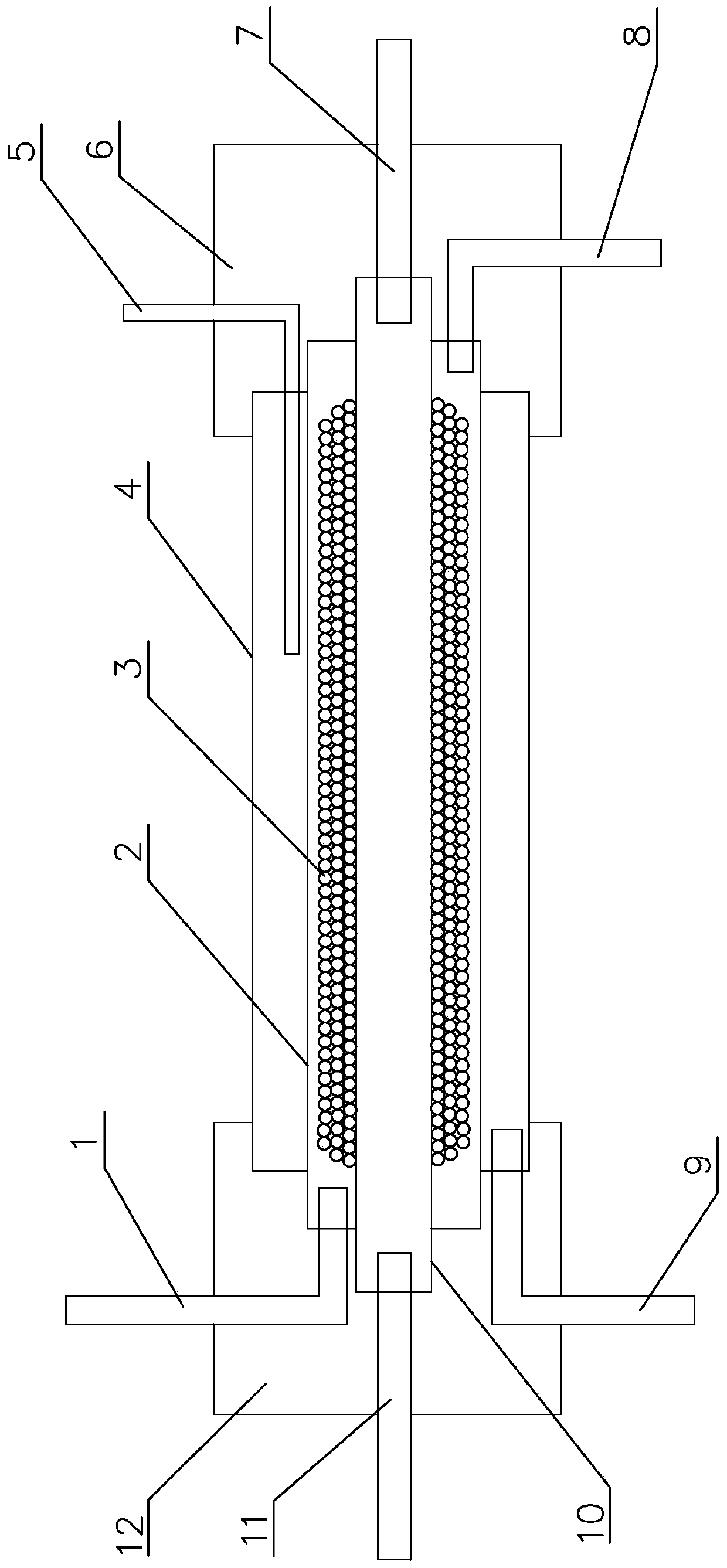 Preparation method of oxygen permeation-hydrogen permeation-reaction three-effect tubular membrane reactor for partial oxidation of methane to hydrogen