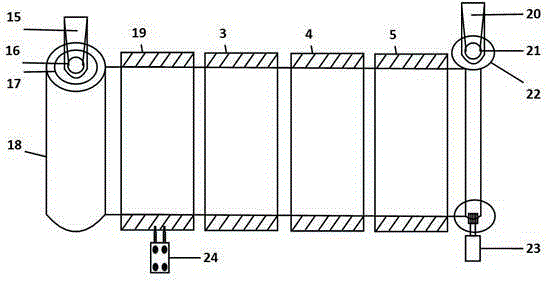 Automatic cleaning net changing, washing and drying device adopting real-time embedded control