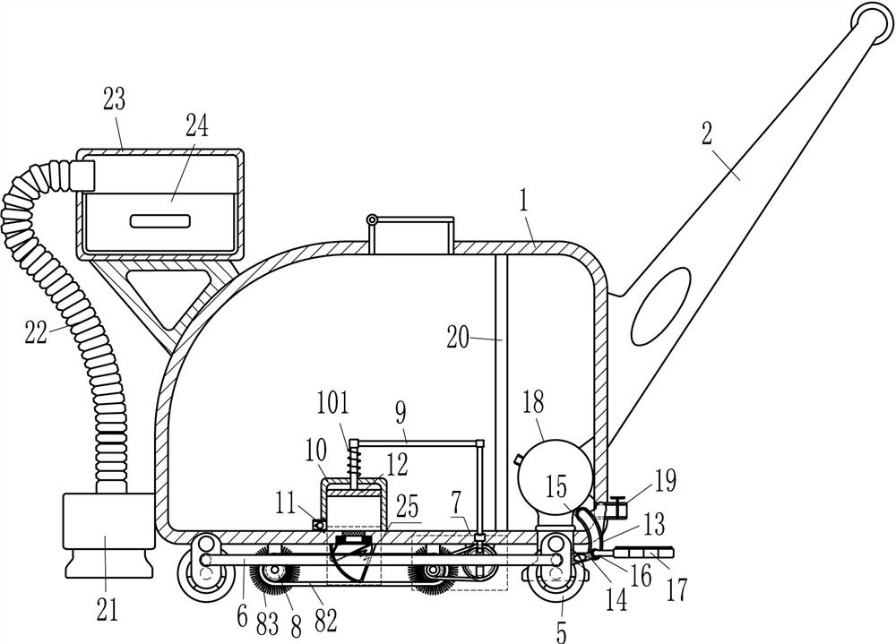 A carpet scrubbing device