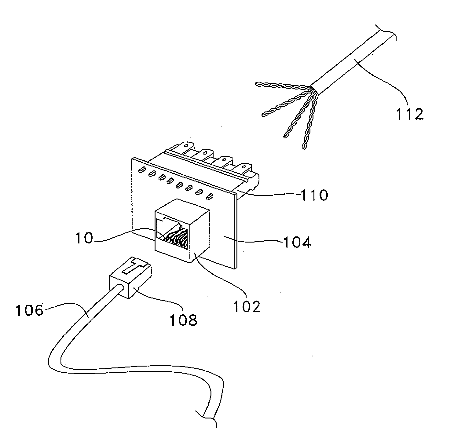 Modular connector exhibiting quad reactance balance functionality