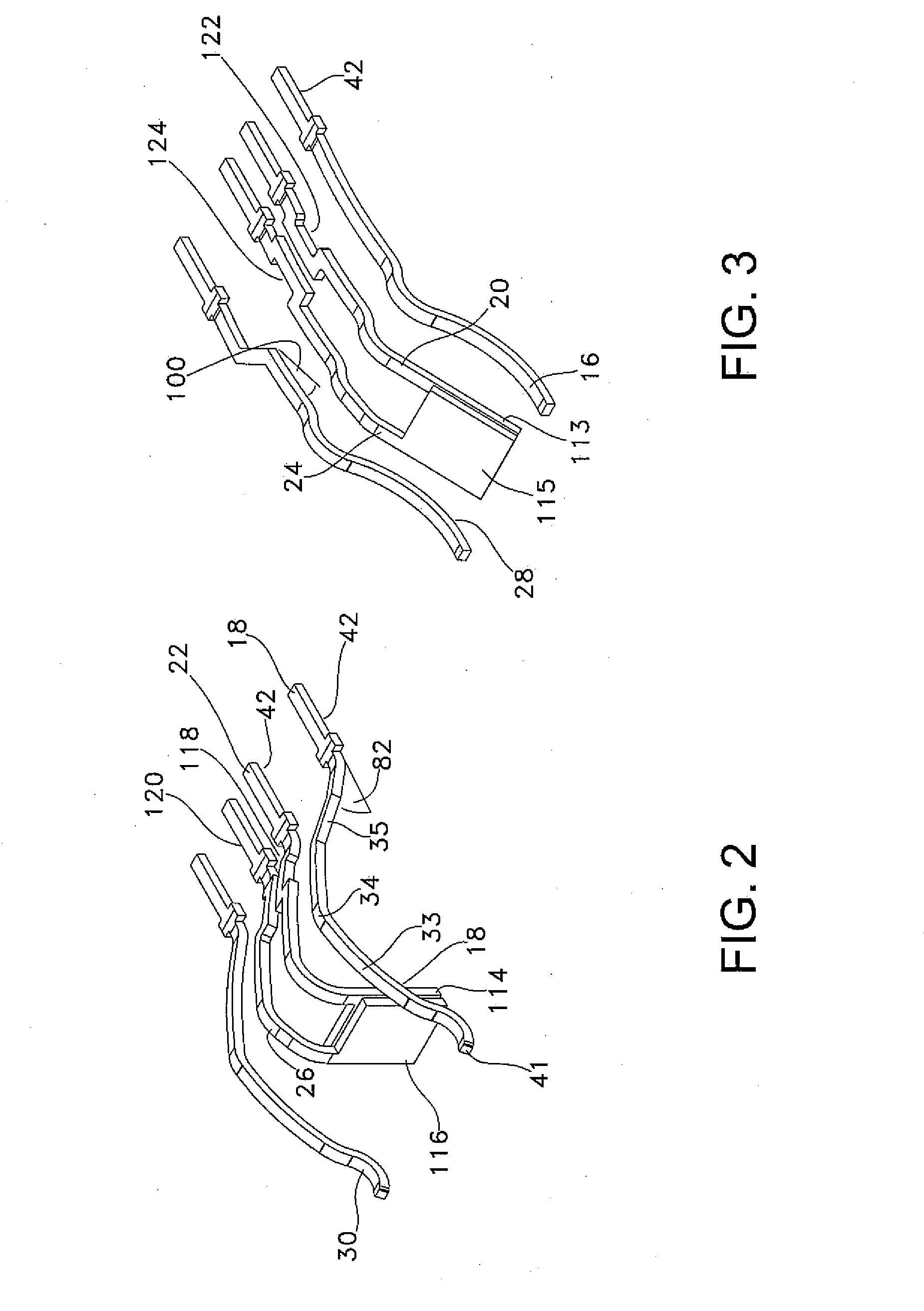 Modular connector exhibiting quad reactance balance functionality