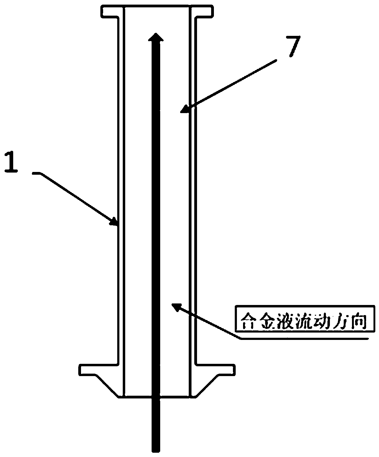 Hollow through-hole investment mold shell structure for vacuum suction casting process of high temperature resistant alloy