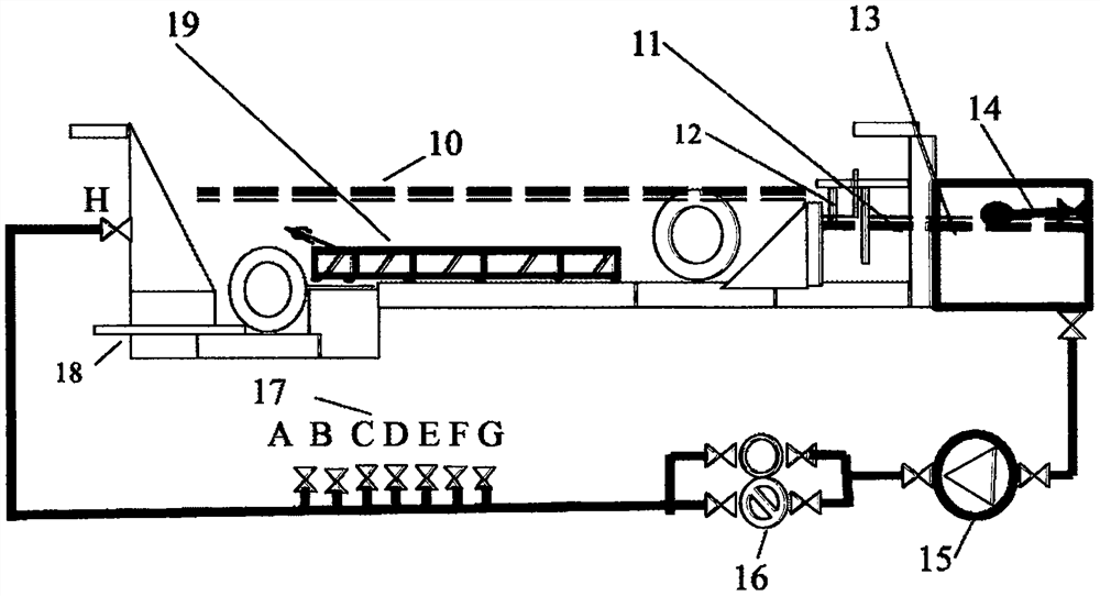 Water bath bottom scraping and conveying machine of urban solid waste on-site treatment device