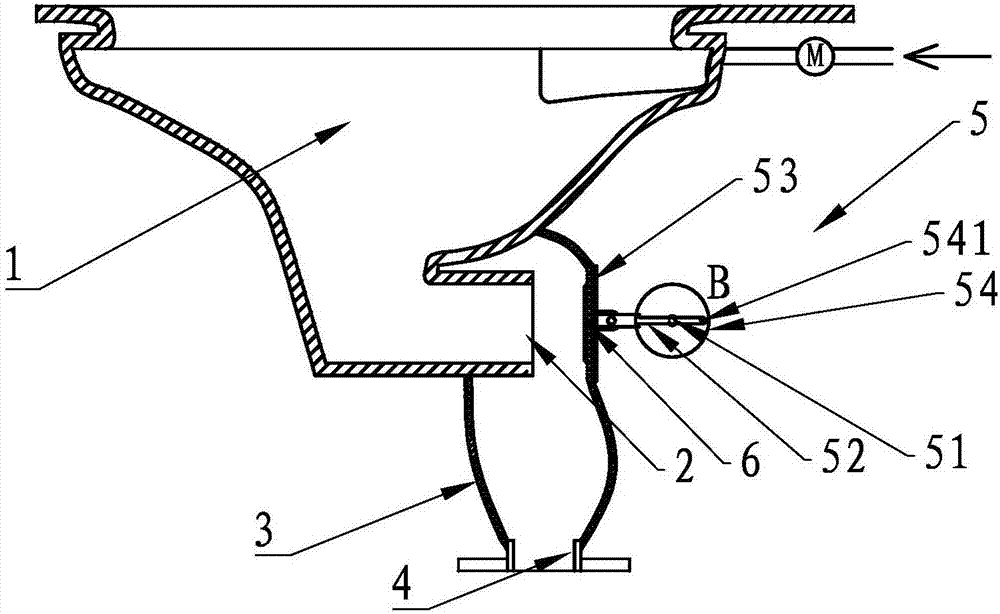 Toilet sewage discharge device