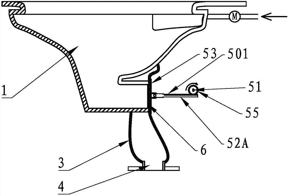 Toilet sewage discharge device