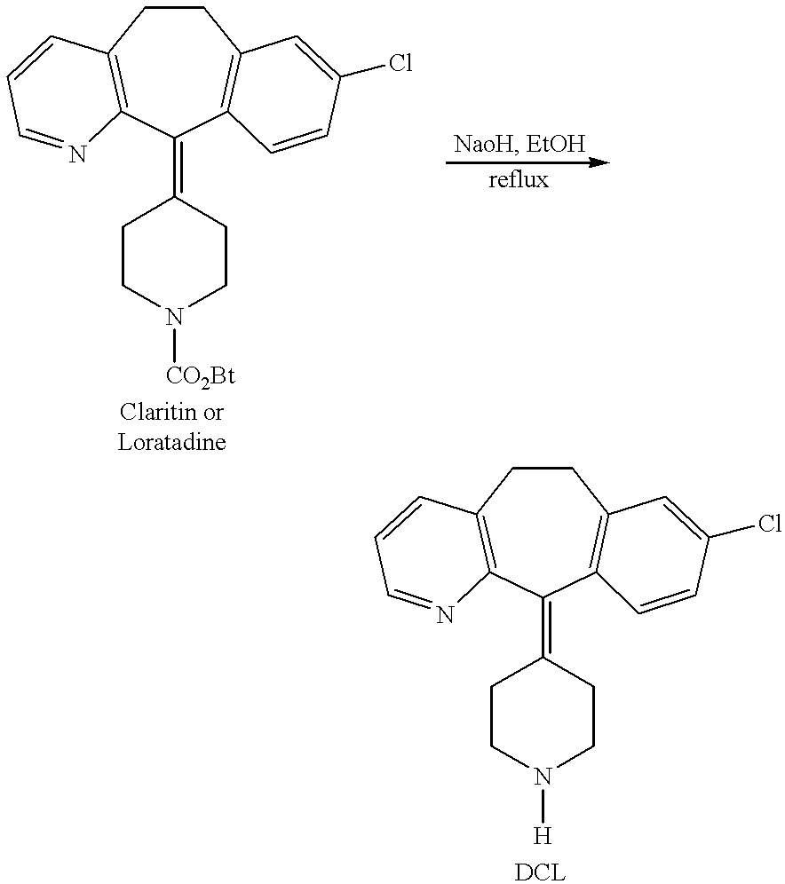 Methods for treating allergic asthma using descarboethoxyloratadine