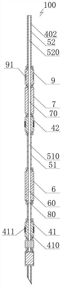 Downhole fluid stratified sampling system and stratified sampling method