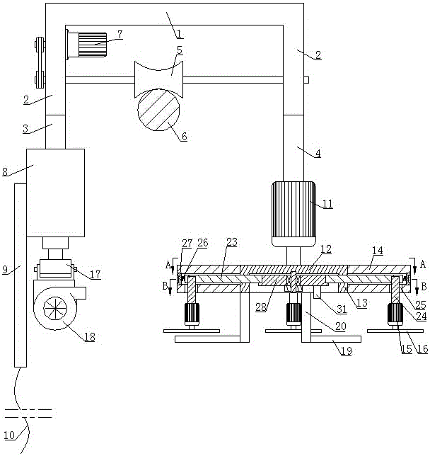 Power transmission line foreign matter automatic removing device