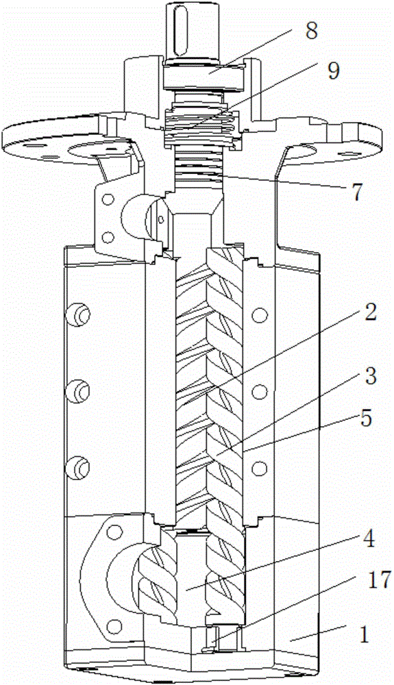 Screw pump with low viscosity and high pressure