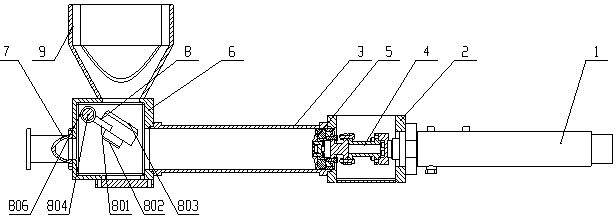 Double cylinder continuous sludge pumping device