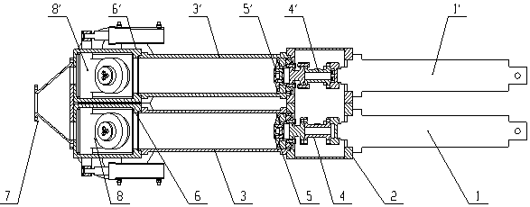 Double cylinder continuous sludge pumping device