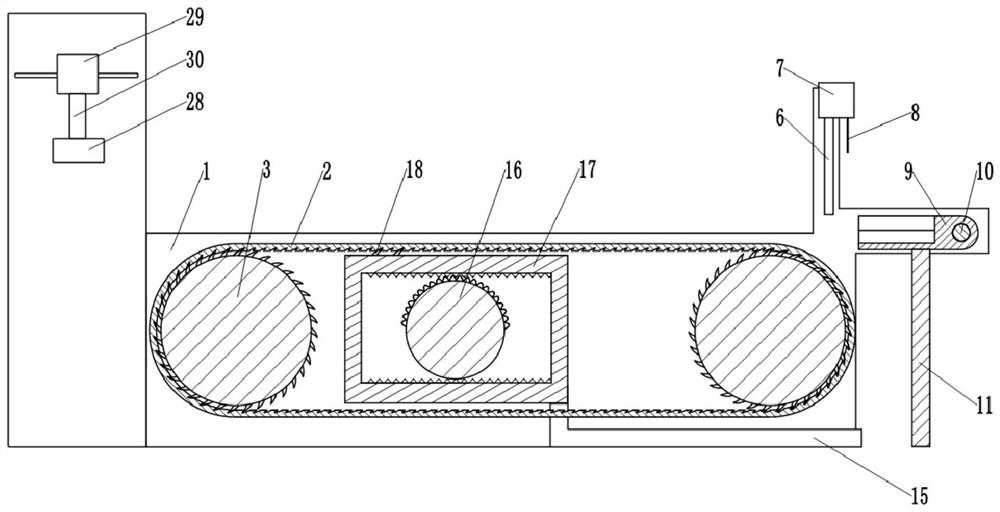 An automatic feeding aluminum material cutting device