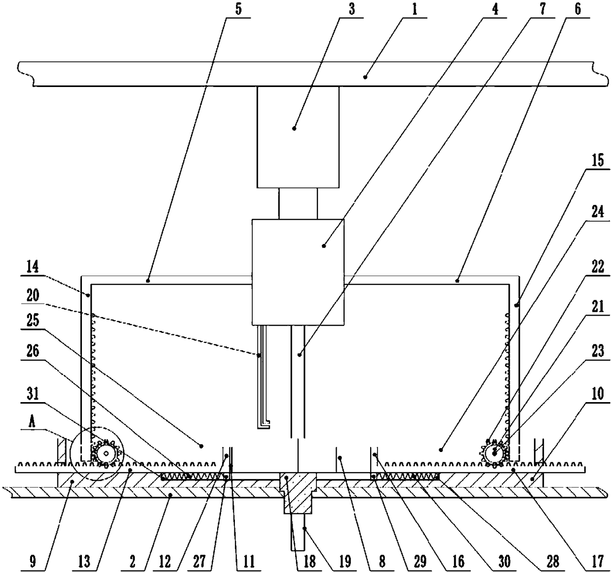 Battery spot welding device