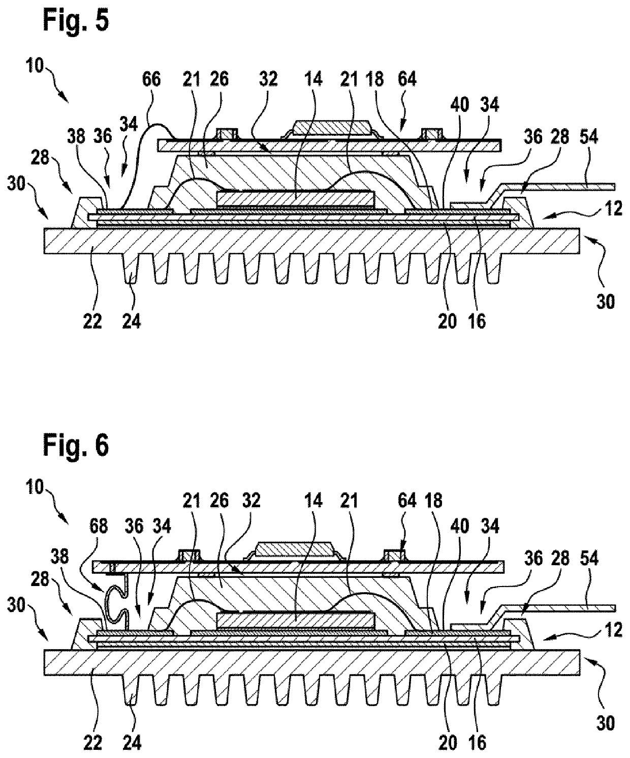 Resin encapsulated power semiconductor module with exposed terminal areas