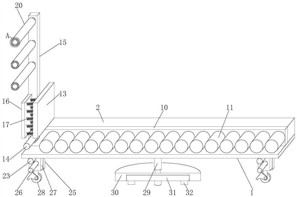 Turnover transport vehicle with limiting mechanism