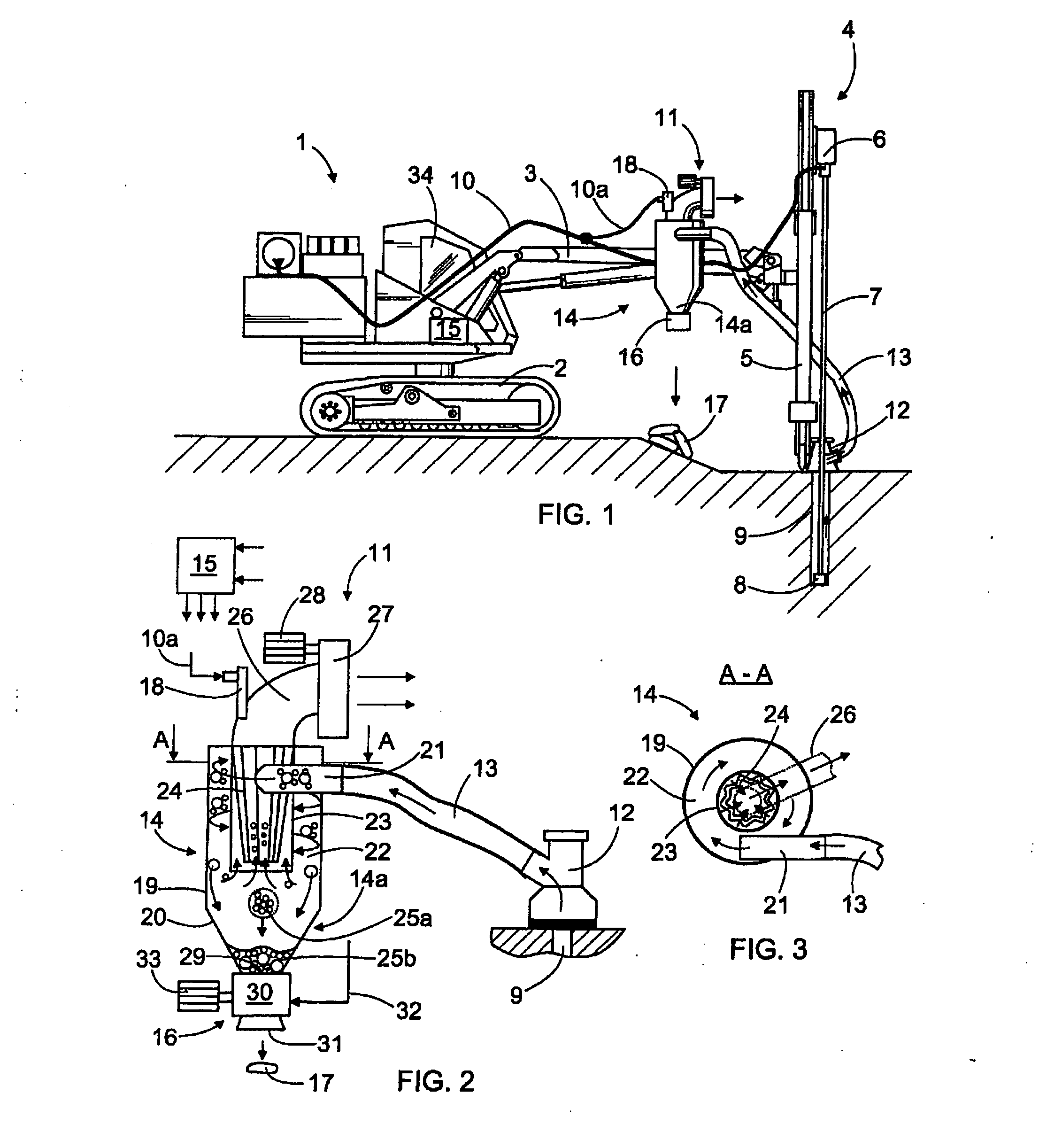 Arrangement for processing dust