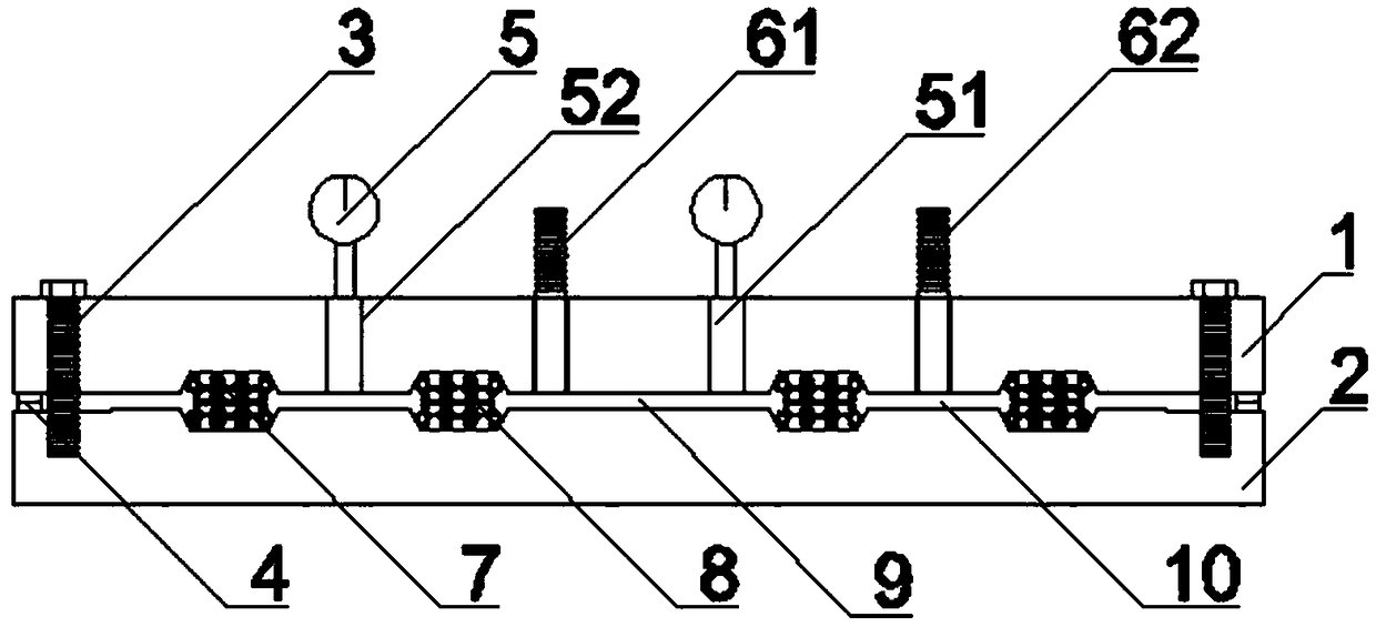 Shield tunnel segment joint sealing gasket leakage test device