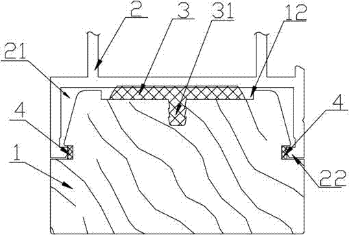 Aluminum wood composite window body assembly and aluminum wood composite window