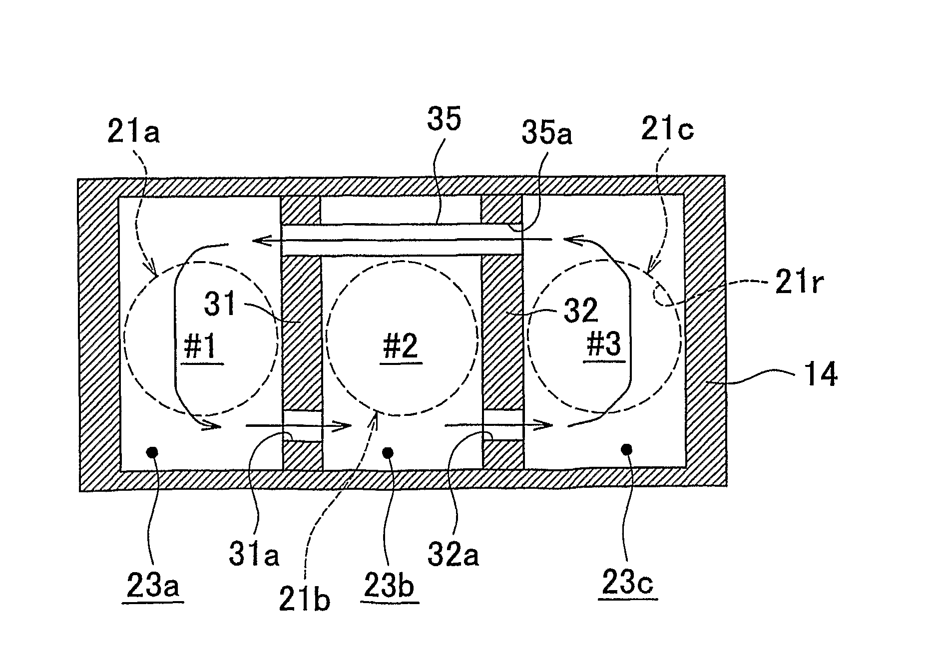 Crank chamber communication structure of multi-cylinder internal combustion engine