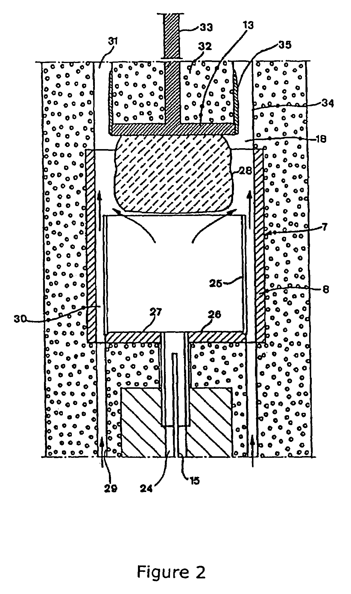 Device and method for producing single crystals by vapor deposition