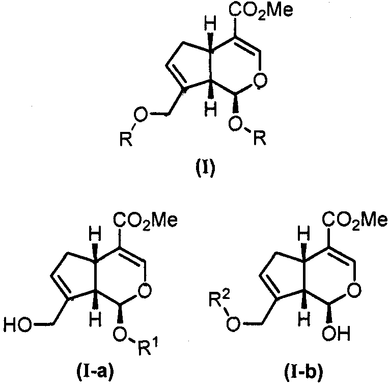 Glycosyl substituted genipin derivative as well as preparation method and application thereof