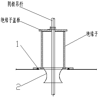 Top-punching electrostatic precipitator cathode hanging adjustable support plate device