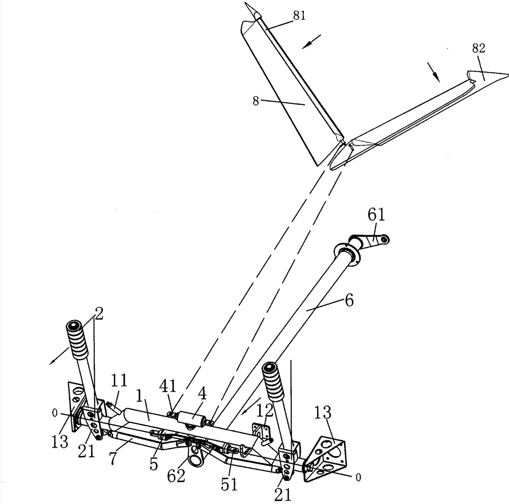 Integrated control system for aircraft with V-shaped empennage