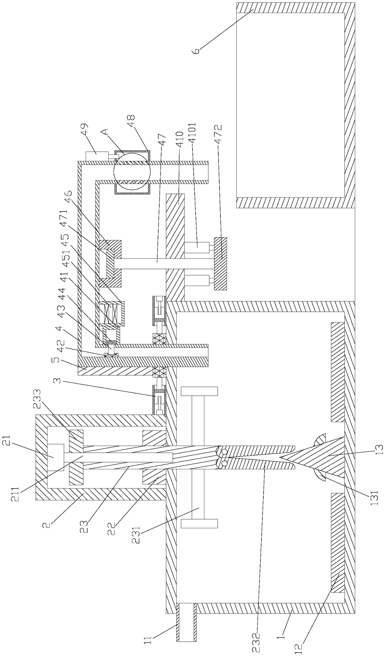 A vacuum stirrer for battery production