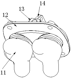 The rubbing part of the intelligent shampoo robot presses down the positioning mechanism