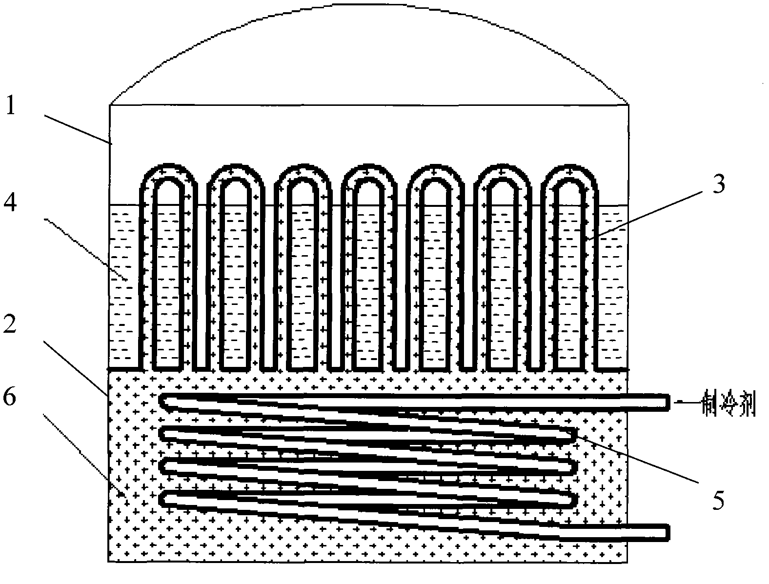 Heat pipe type heat exchanger for heat pump water heater