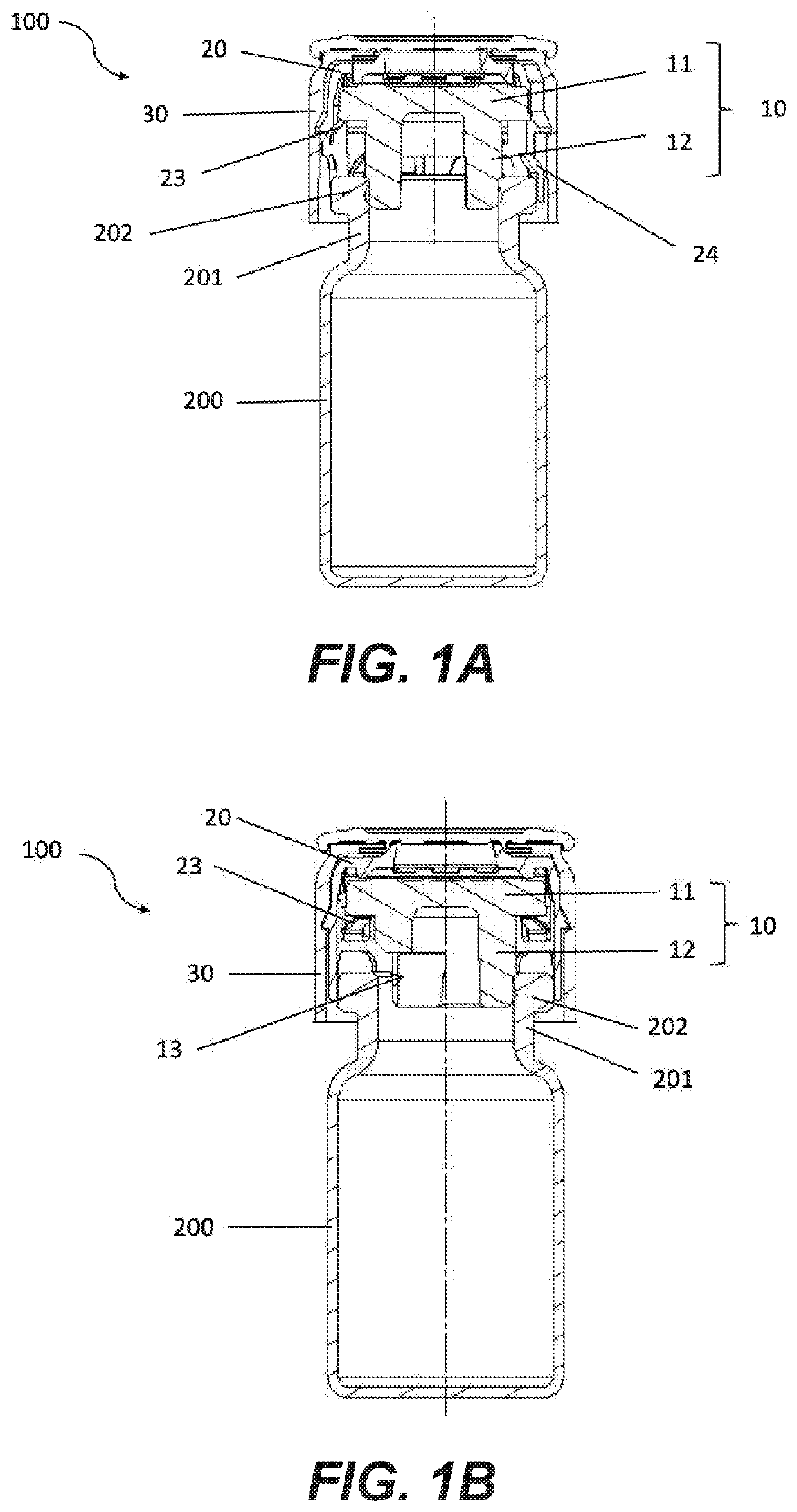 Breakable locking cap for a container comprising a neck