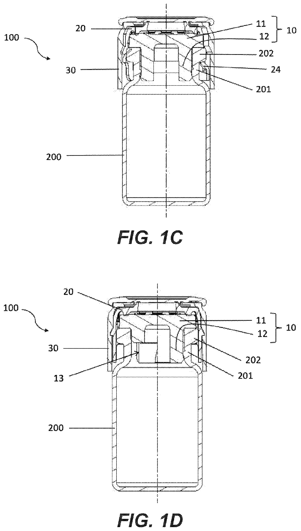 Breakable locking cap for a container comprising a neck