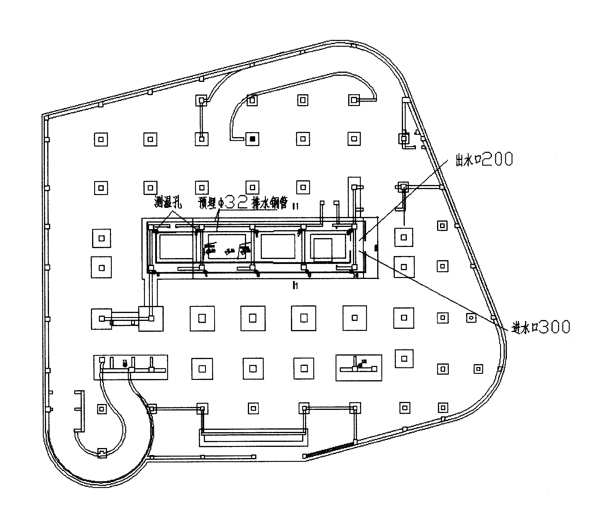 Large plate mass concrete seamless construction method