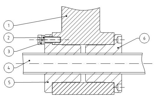 Double screw nut gap eliminating device