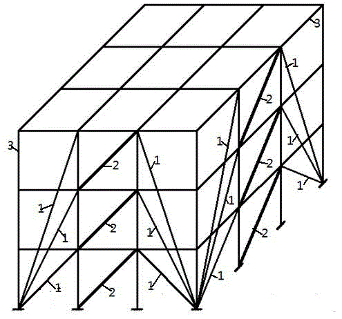 Self-restoring seismic reduction method of multilayer structure of stay cables and steel moment-resisting frame