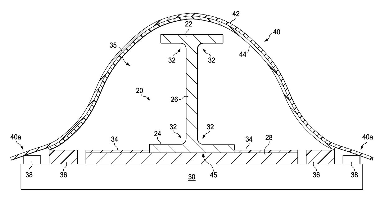 Vacuum bag processing of composite parts using a conformable vacuum bag assembly