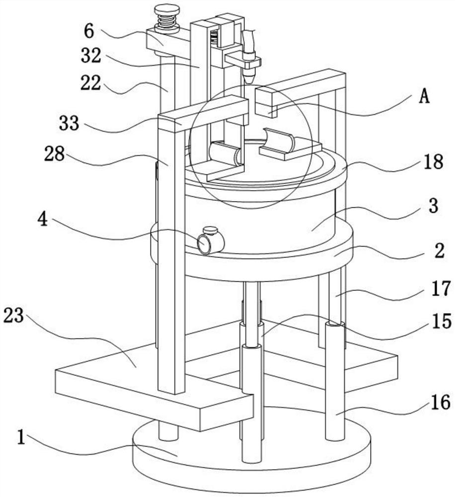 Wound cleaning and disinfecting device for clinical nursing and use method