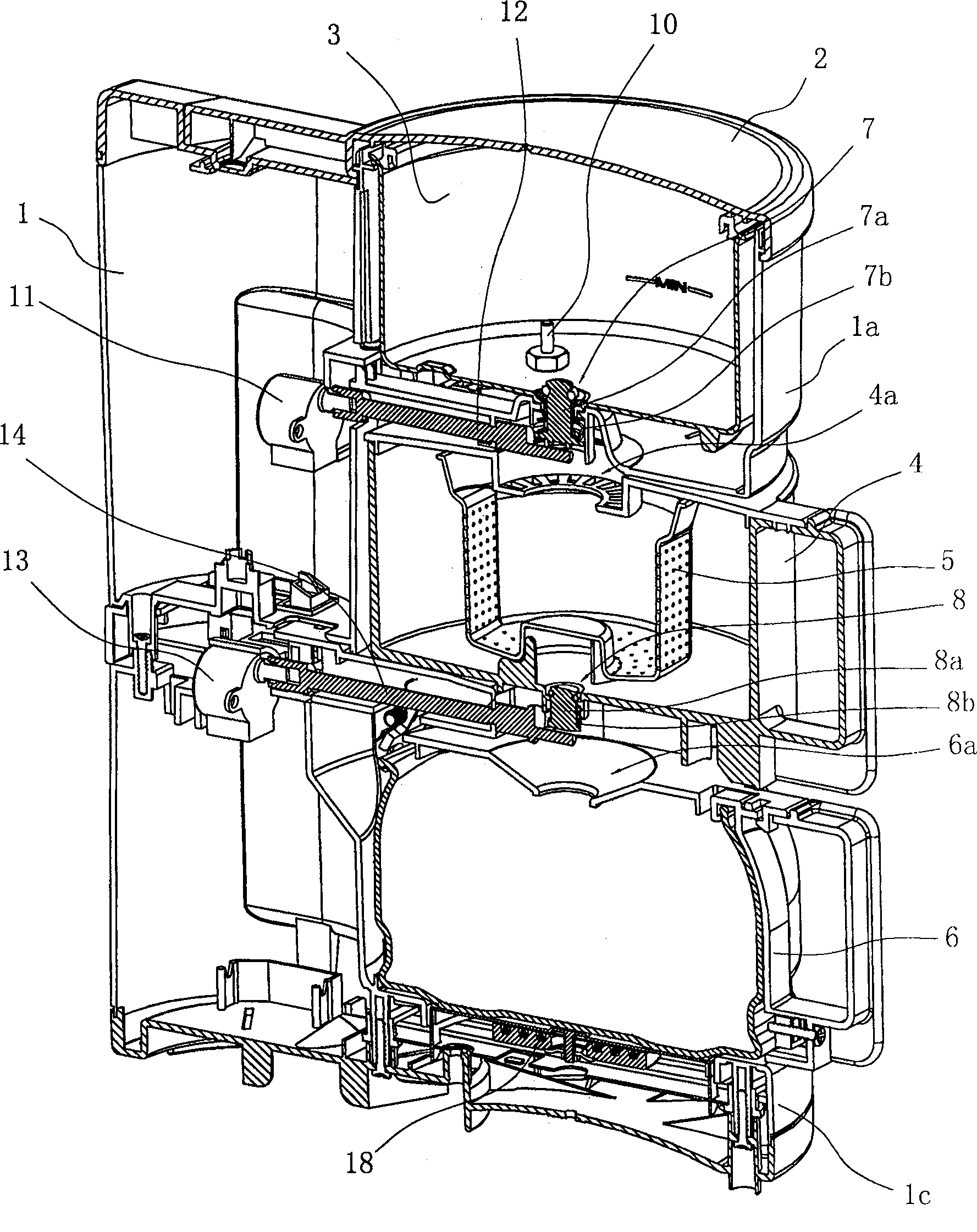 Tea water pouring device and method for pouring tea water